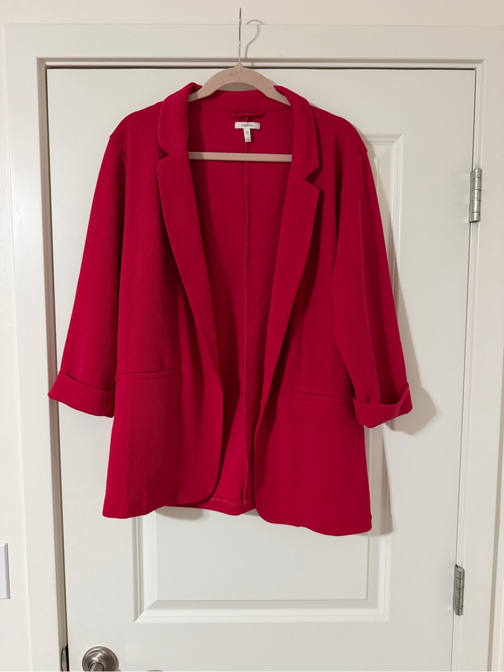 Women's Open-Front Pink Blazer Jacket